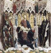 PACHER, Michael The Virgin and Child Enthroned with Angels and Saints oil painting on canvas